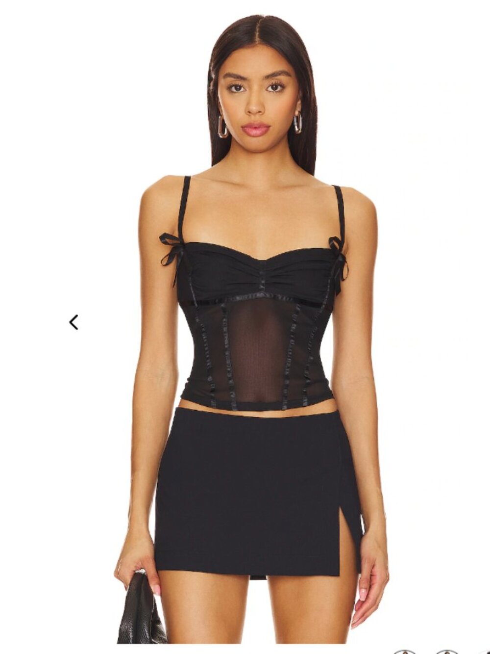 LIONESS / Revolve Black Bow Iconic Cami